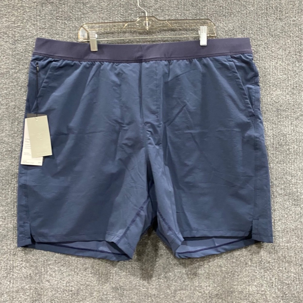 Public Rec Lined Flex Short 7.5 Mens 44 Navy Blue Athletic Swim Shorts NWT